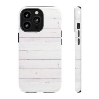 Sleek White Wood Phone Case for iPhone, Samsung And Google Pixel