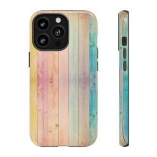 Rainbow Timber | Rainbow Colored Wood Print Phone Case for iPhone, Samsung And Google Pixel