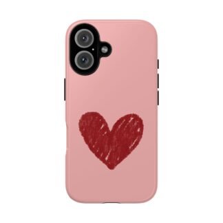 Lovely Love Sweetheart | Big Red Pink Heart Phone Case for iPhone, Samsung And Google Pixel