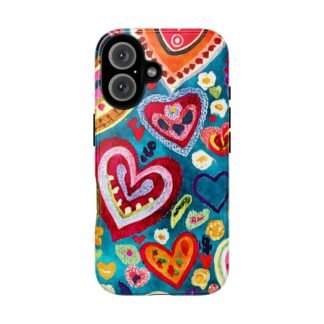 Funky Watercolor Hearts | Phone Case for iPhone, Samsung, And Google Pixel