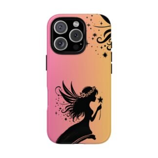 Magical Sunset Fairy Silhouette Phone Case | Phone Case for iPhone, Samsung And Google Pixel