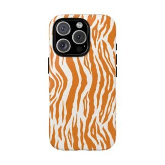 Funky Orange Zebra Print Phone Case | Phone Case for iPhone, Samsung And Google Pixel