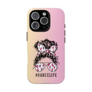 Dancer Woman With Sunglasses And Messy Bun Phone Case | Phone Case for iPhone, Samsung And Google Pixel